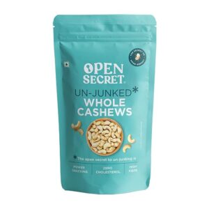 Open Secret Premium Cashew | 200g | Whole Cashew Nuts, Dry Fruits, Kaju, Healthy Snacks