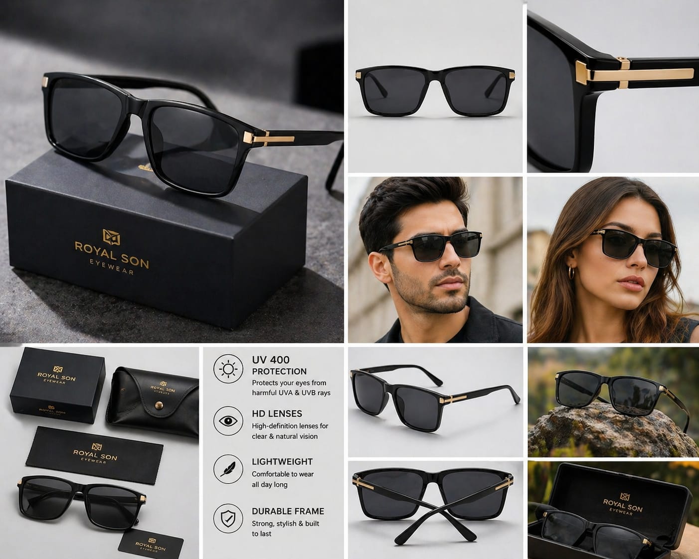 Luxury Unisex Sunglasses – UV Protection - Image 2